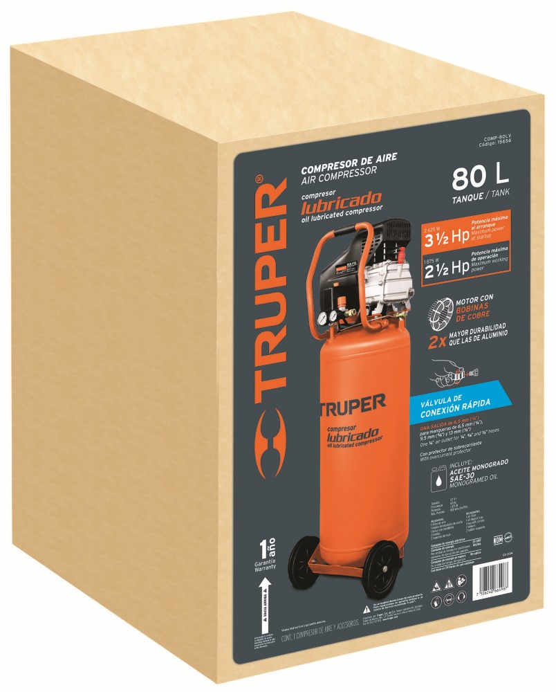 COMPRESOR 80L VERTICAL