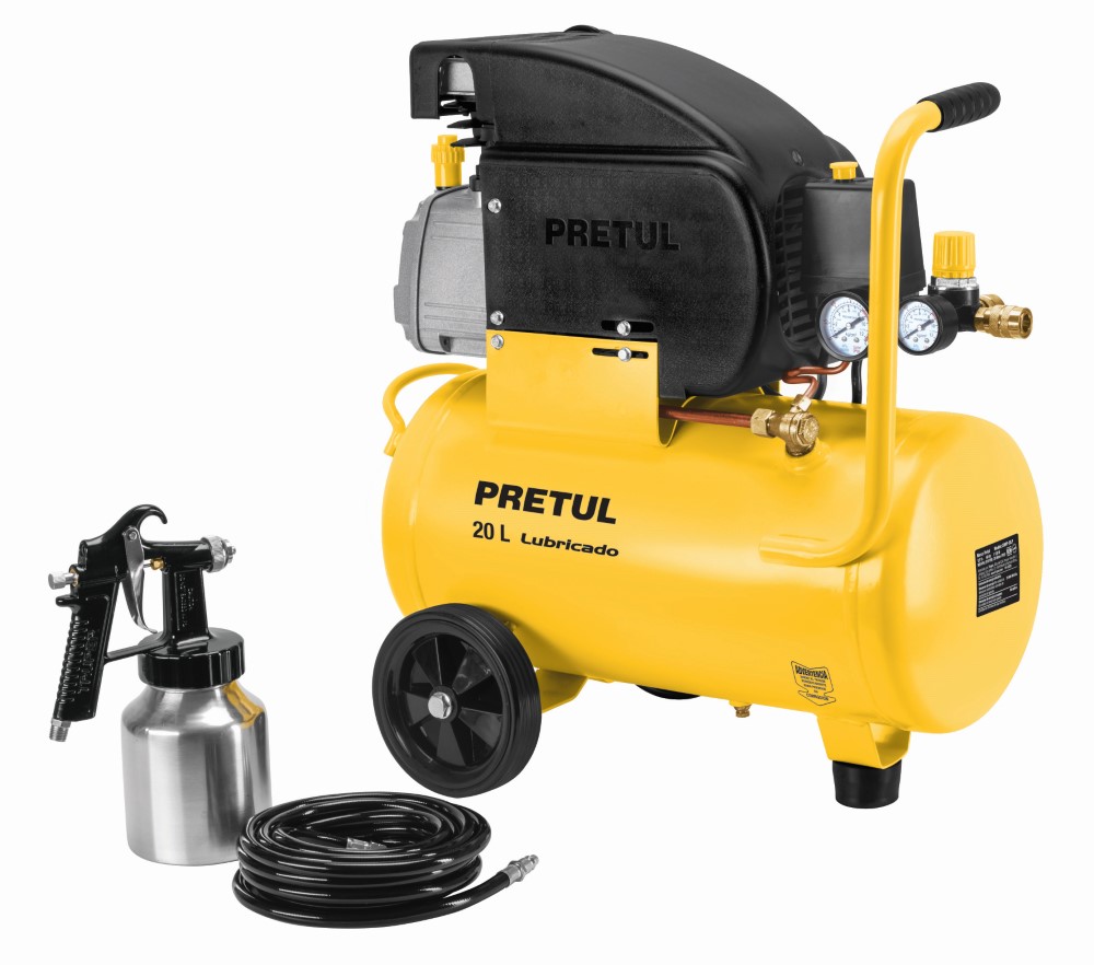 COMPRESOR 20L KIT PISTOLA PRETUL