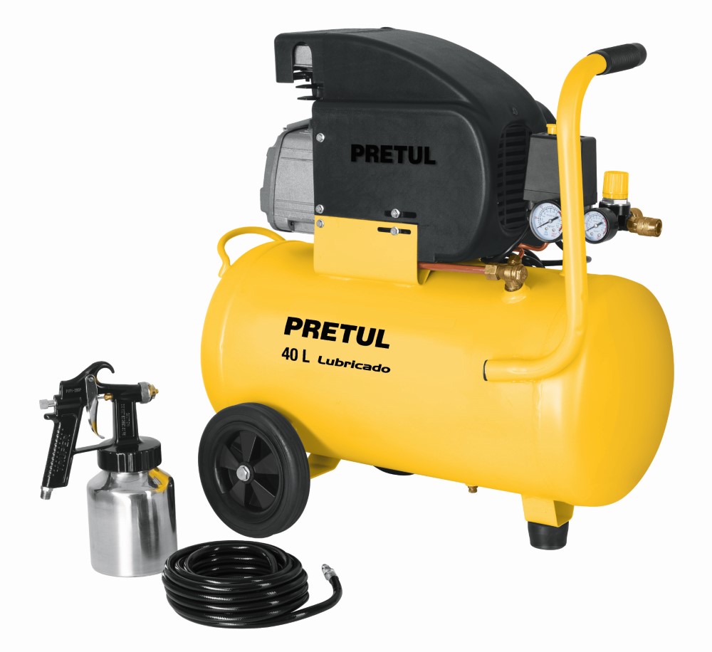 COMPRESOR 40L KIT PISTOLA PRETUL