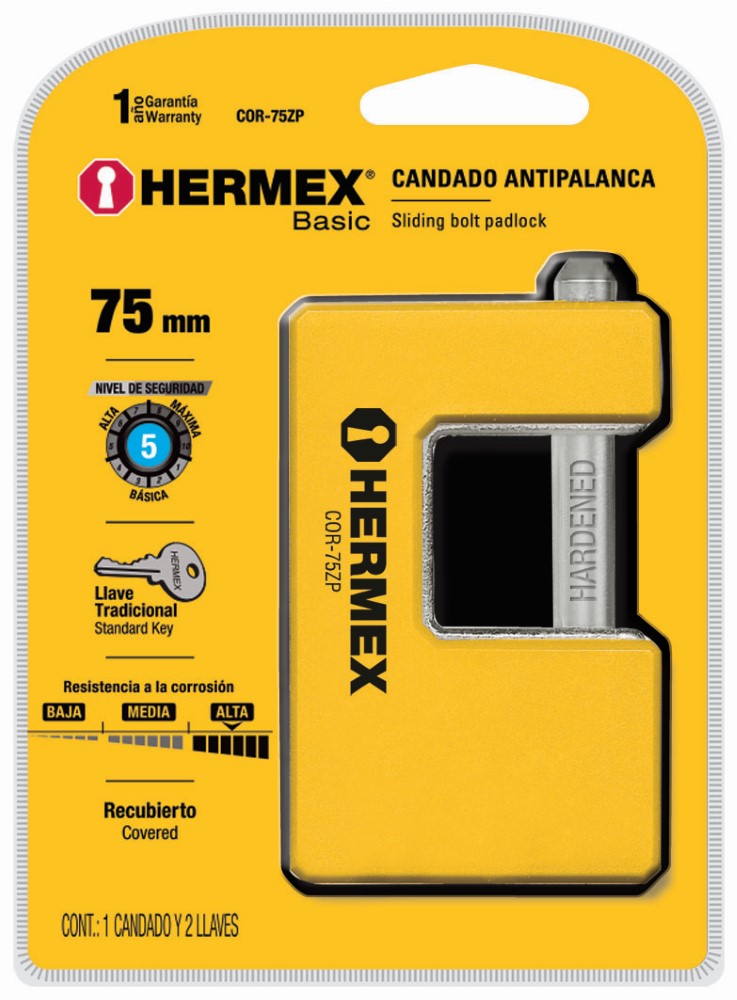 CANDADO ANTIPALANCA METALICO 75MM