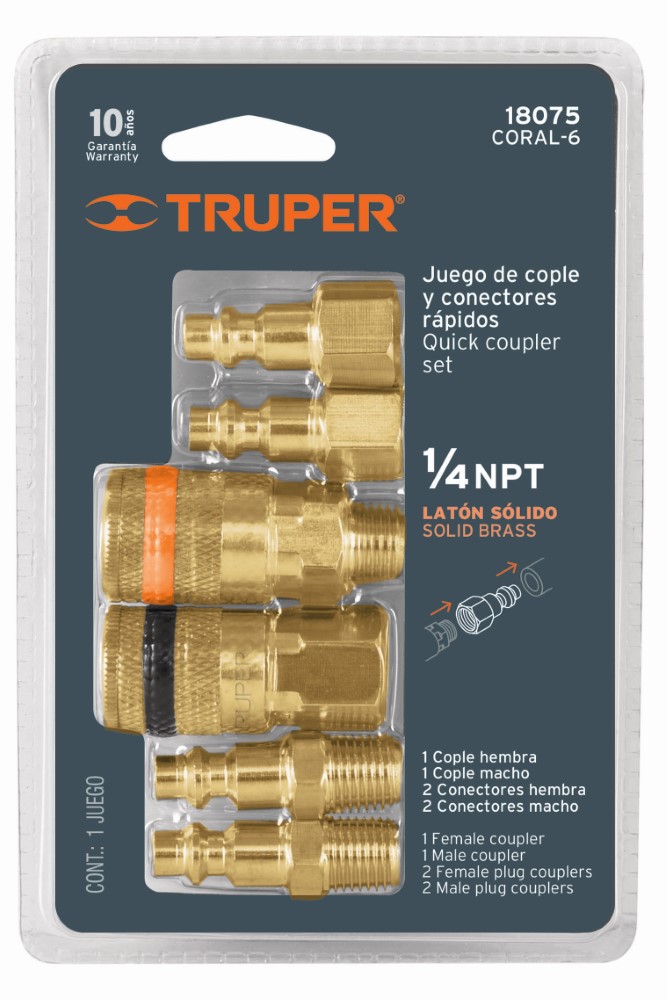 JGO 4 CONECTORES 2 COPLES TRUPER 18075