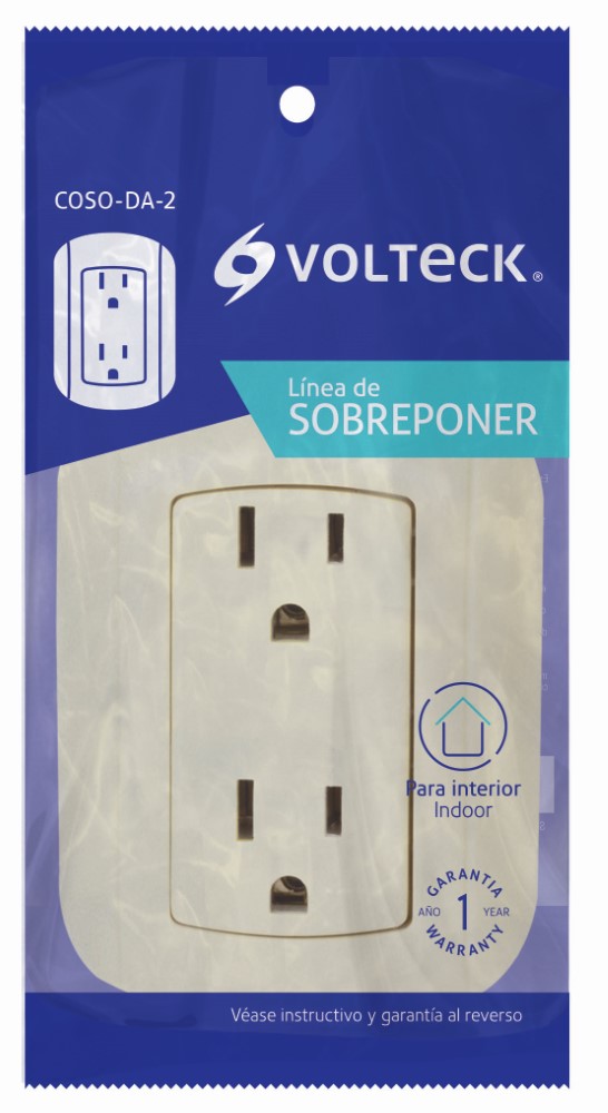 CONTACTO SOBREPONER DUPLEX 47350 VOLTECH