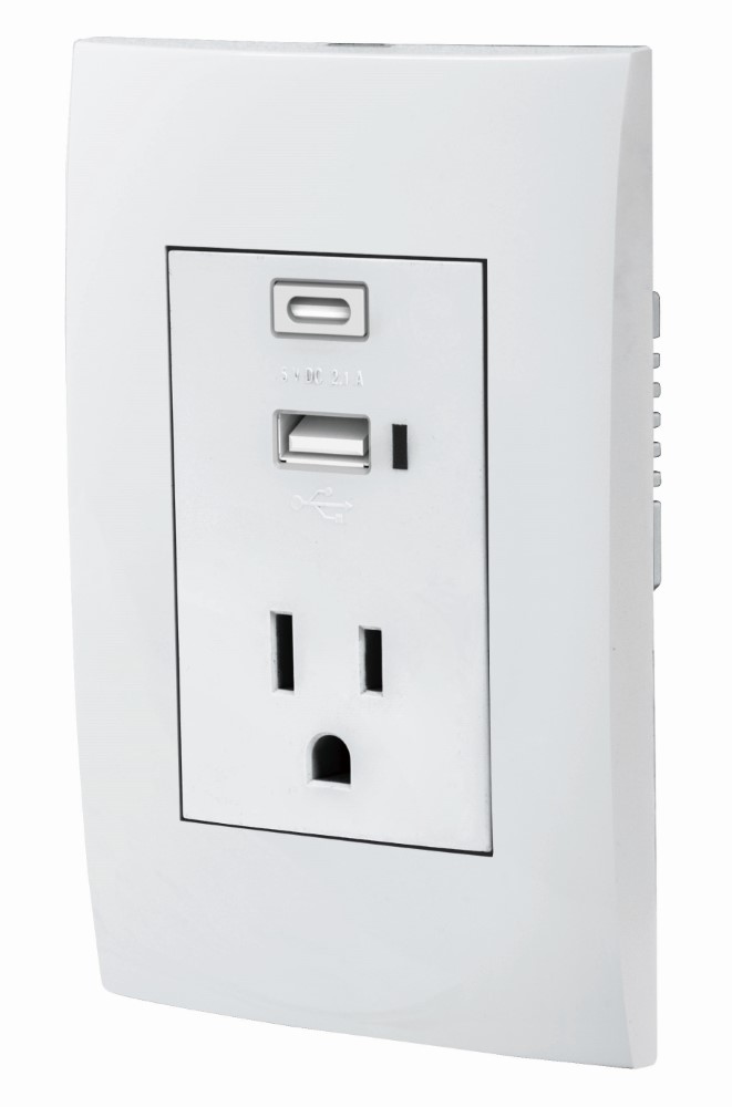 CONTACTO DUPLEX 2 USB VOLTECH OSLO