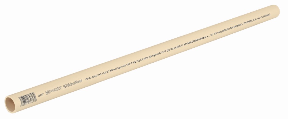 TUBO CPVC 3/4 3 MT FOSET