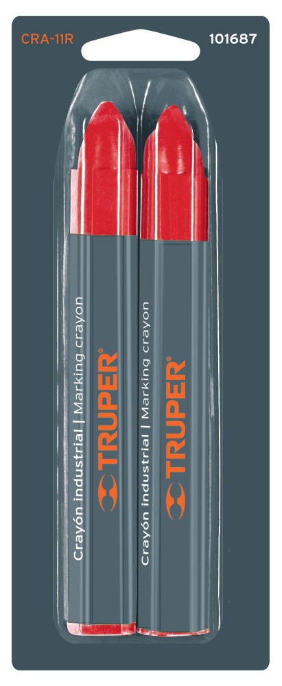 BLISTER 2 CRAYONES 12CM IND ROJOS 101687