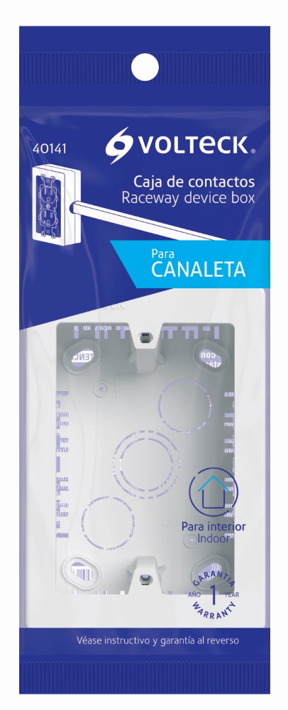 CAJA CONTACTO CANALETA 3 X 5 BLANCA