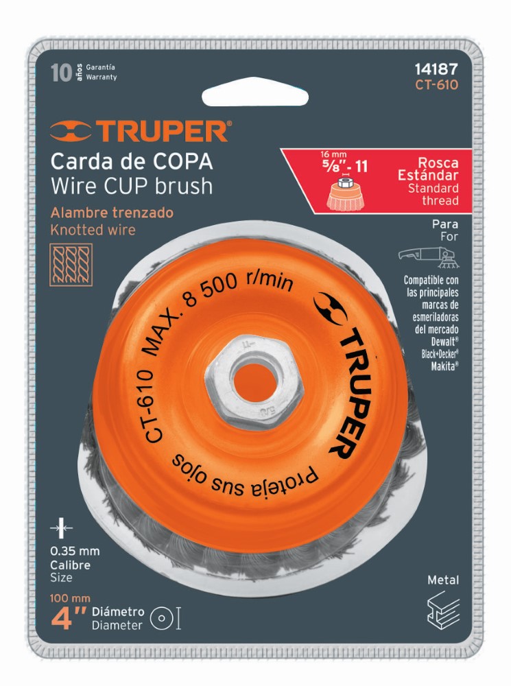 CARDA COPA ALAMBRE TRENZADO FINO 4