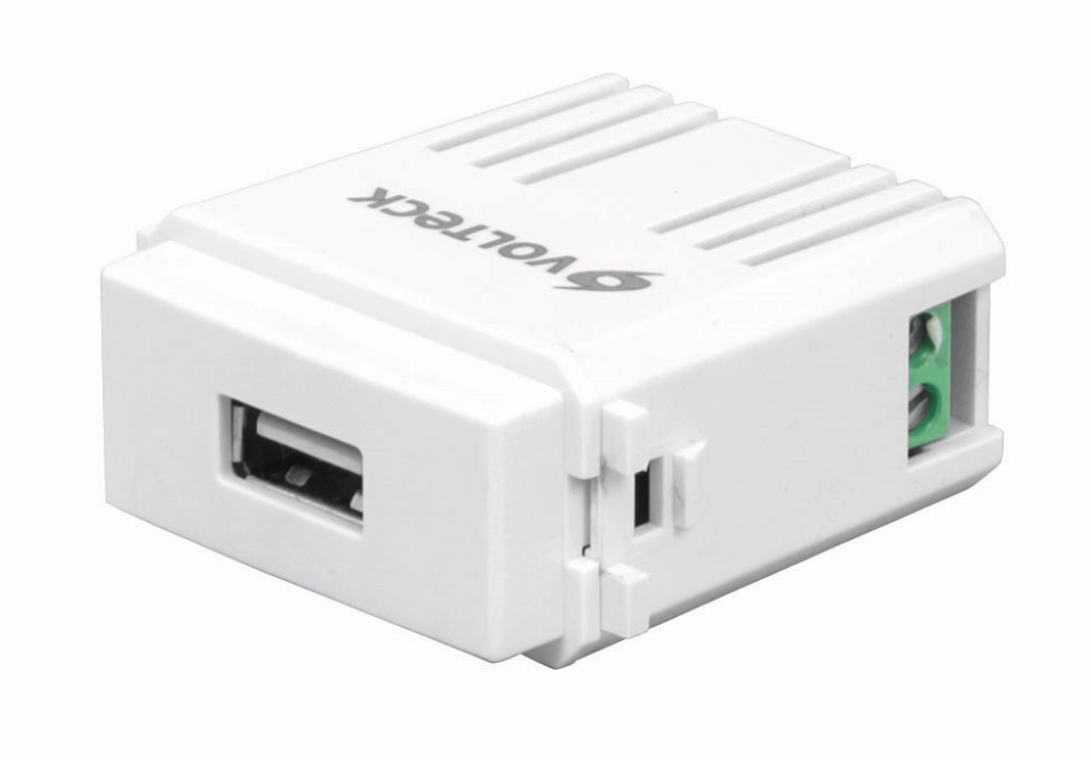 CONTACTO USB 1A LINEA ITALIANA BLANCO