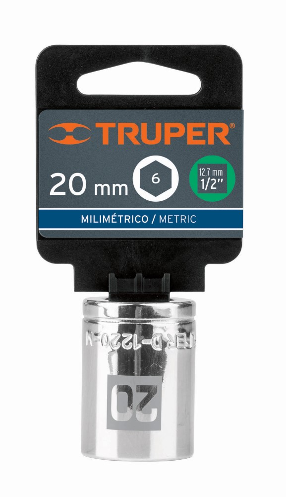 DADO 20MM ENT 1/2 CORTO 6PT 13270