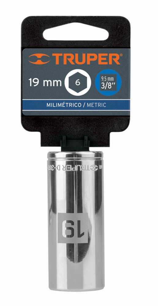 DADO 6 PUNTAS LARGO CUADRO 3/8