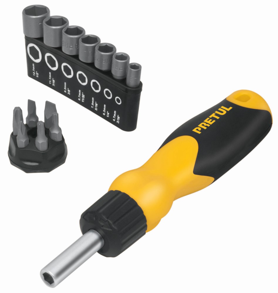 DESARMADOR TIPO MATRACA Y 13 PUNTAS PRET