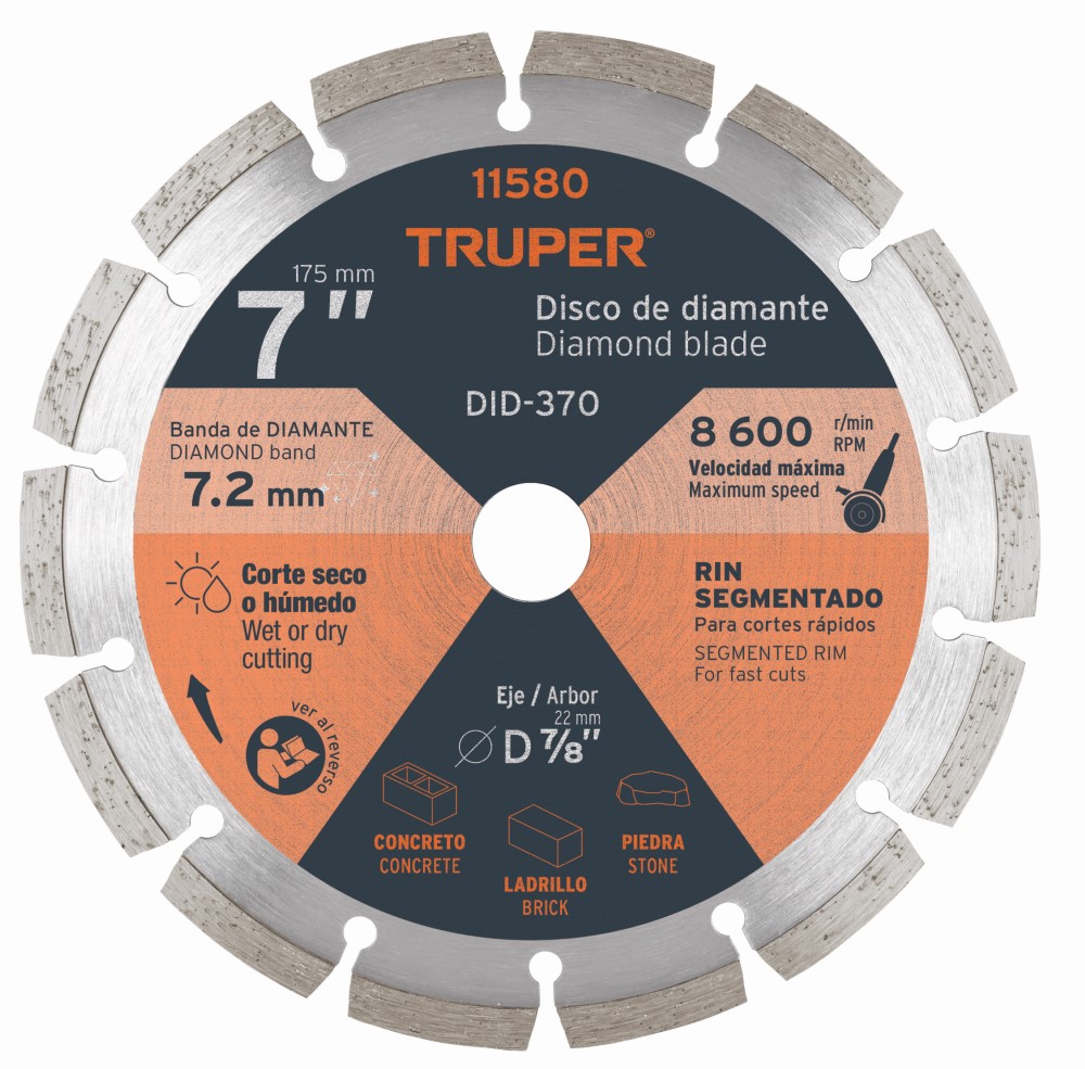 DISCO DIAMANTE SEGMENTADO 7