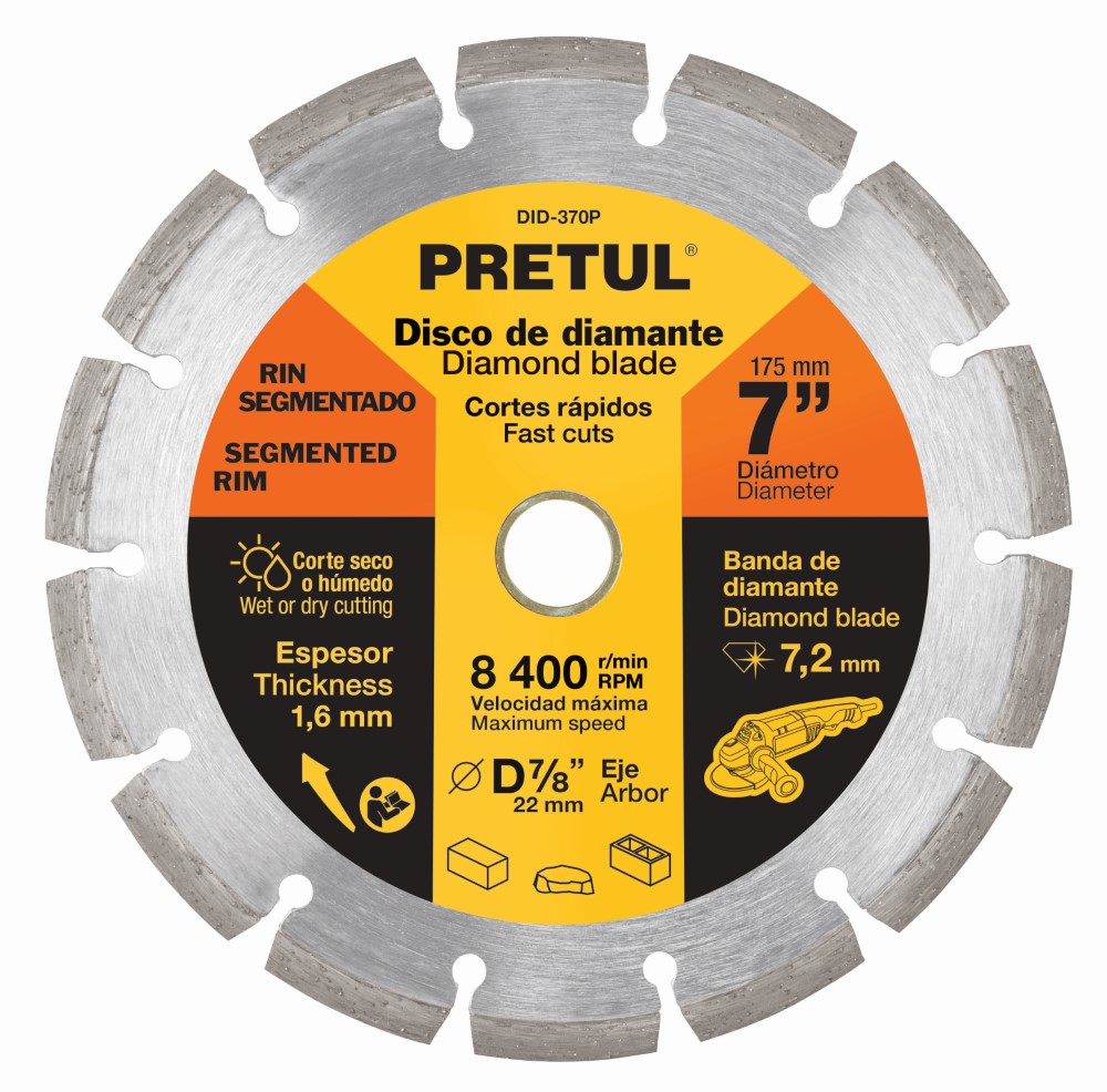 DISCO DIAMANTE SEGMENTADO 7