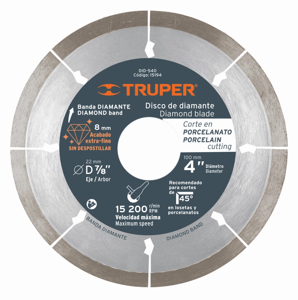 DISCO DIAMANTE PORCELANATO 4