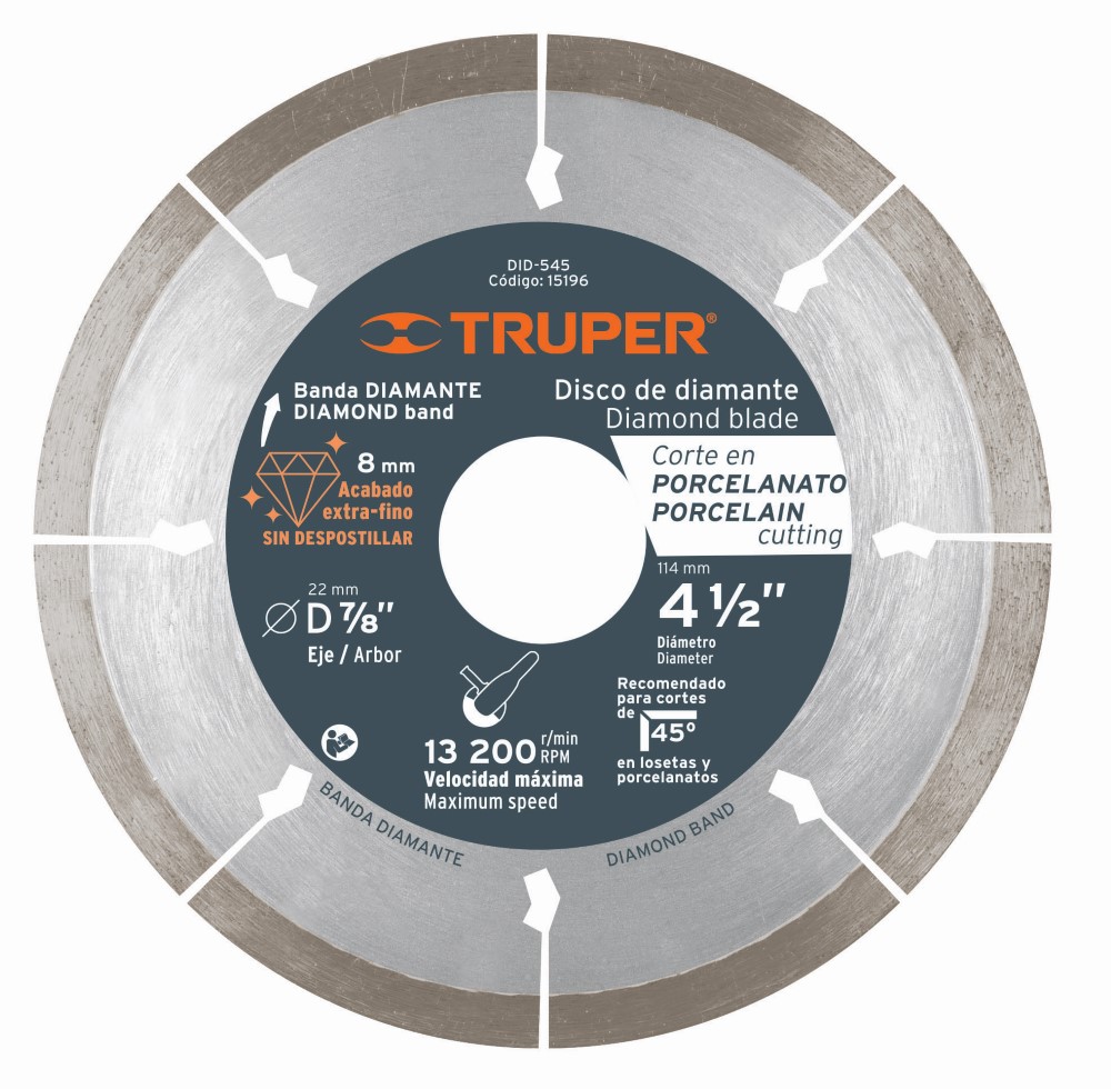 DISCO DIAMANTE PORCELANATO 4 1/2