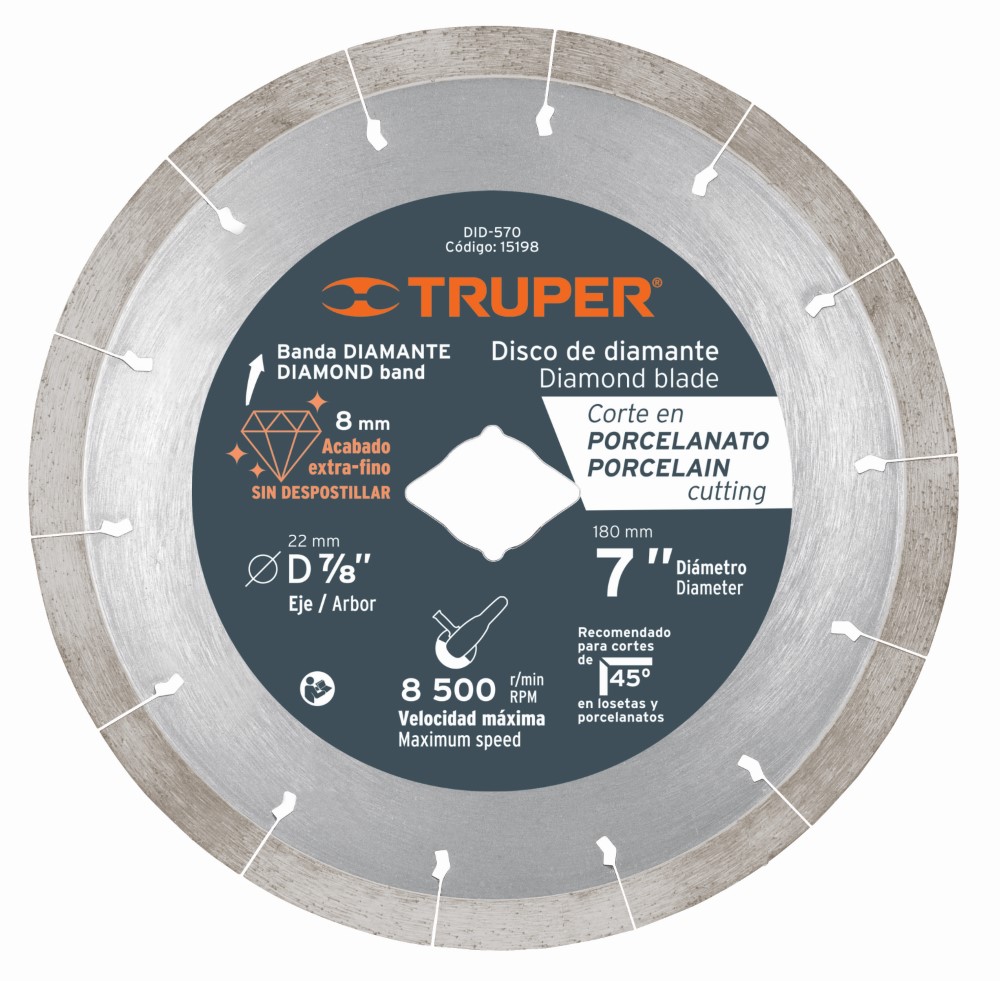 DISCO DIAMANTE PORCELANATO 7