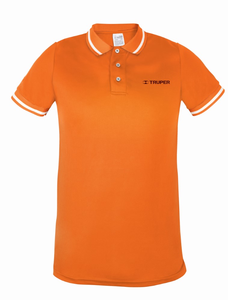 PLAYERA TIPO POLO DRY FIT NARANJA PARA C