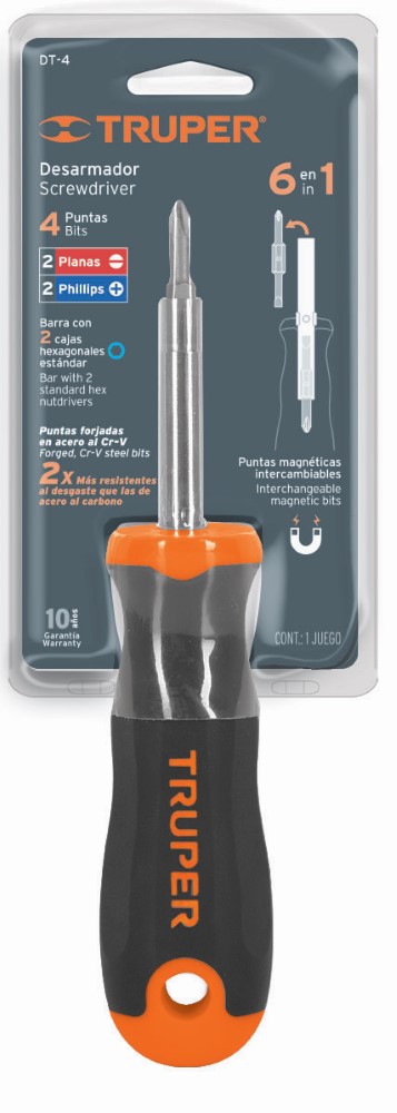 DESARMADOR 6 EN 1 CON DOS PUNTAS DOBLES