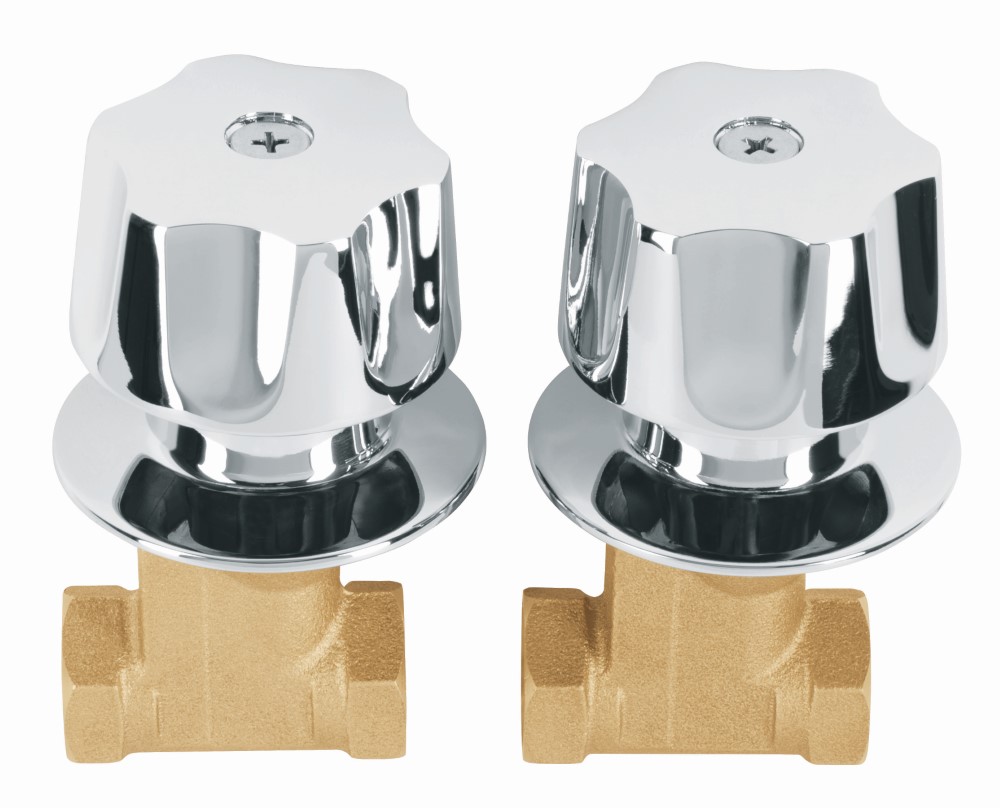 JUEGO 2 LLAVES EMPOTRAR REGADERA ROSCA