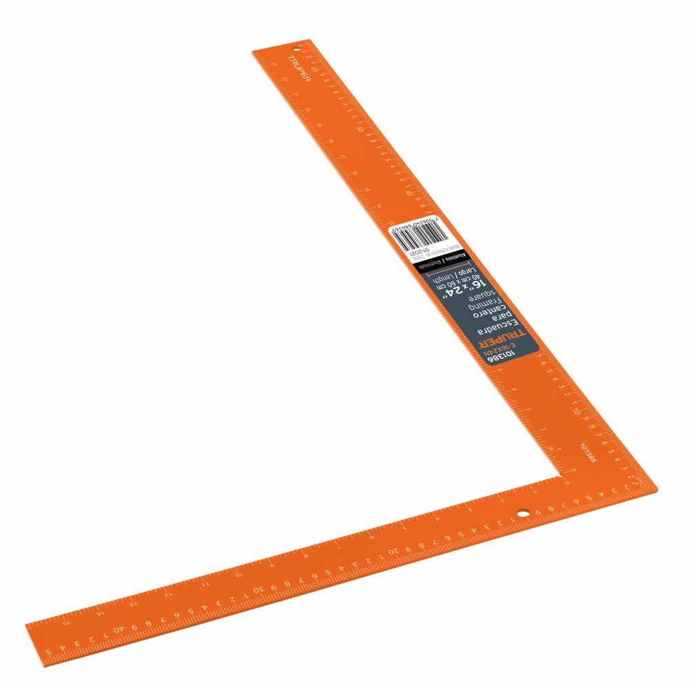 ESCUADRA P/CANTERO 16X24 ALUMINIO NARANJ