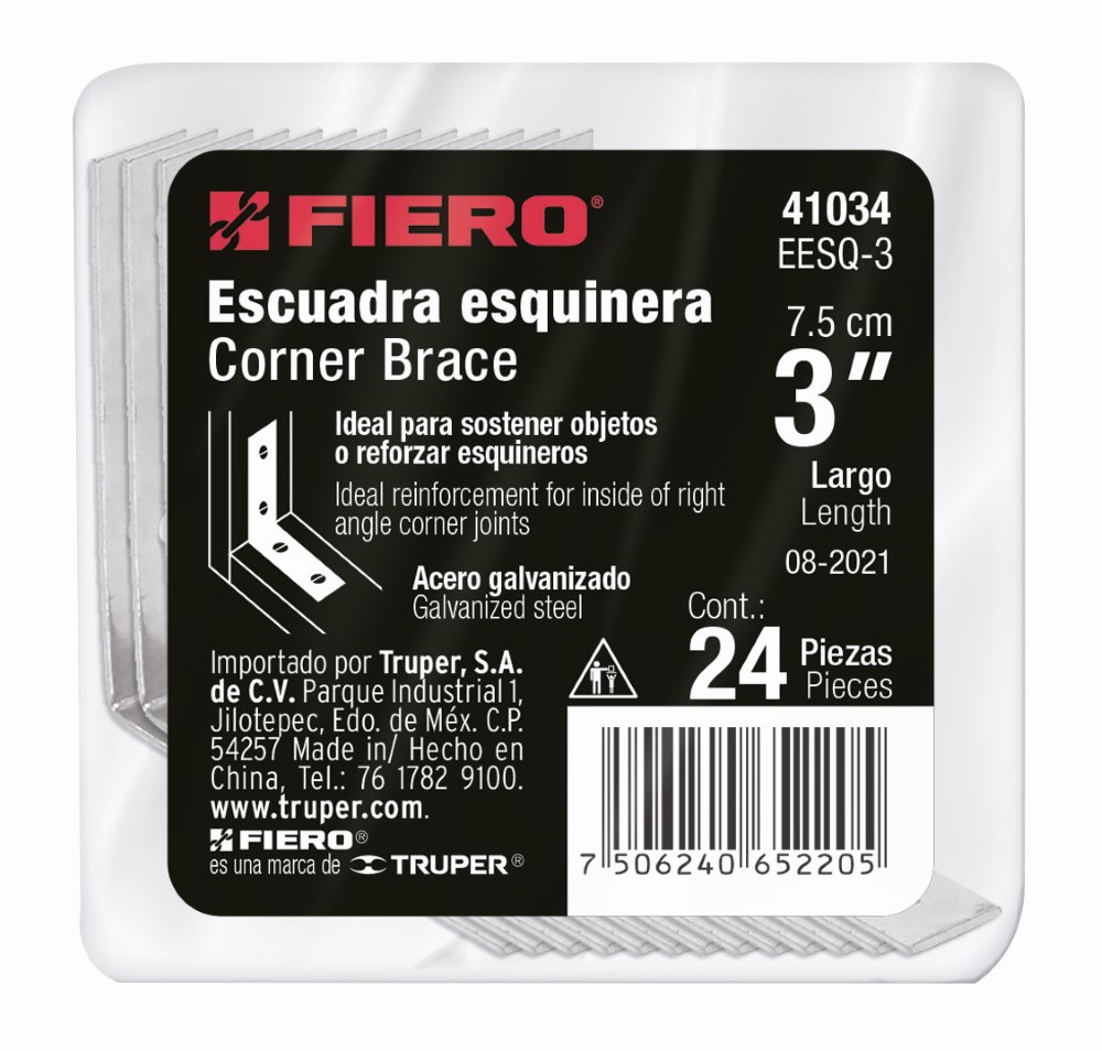 ESCUADRA GALV 3 X 3 24PZ