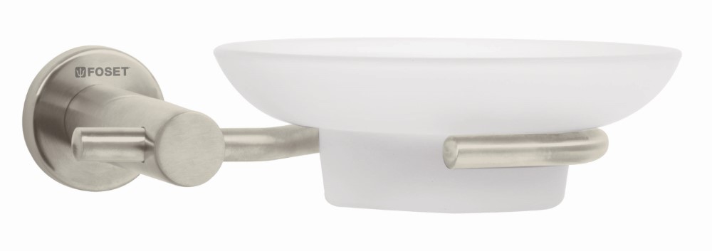 JABONERA C/ PLATO VIDRIO SATINADO LINEA