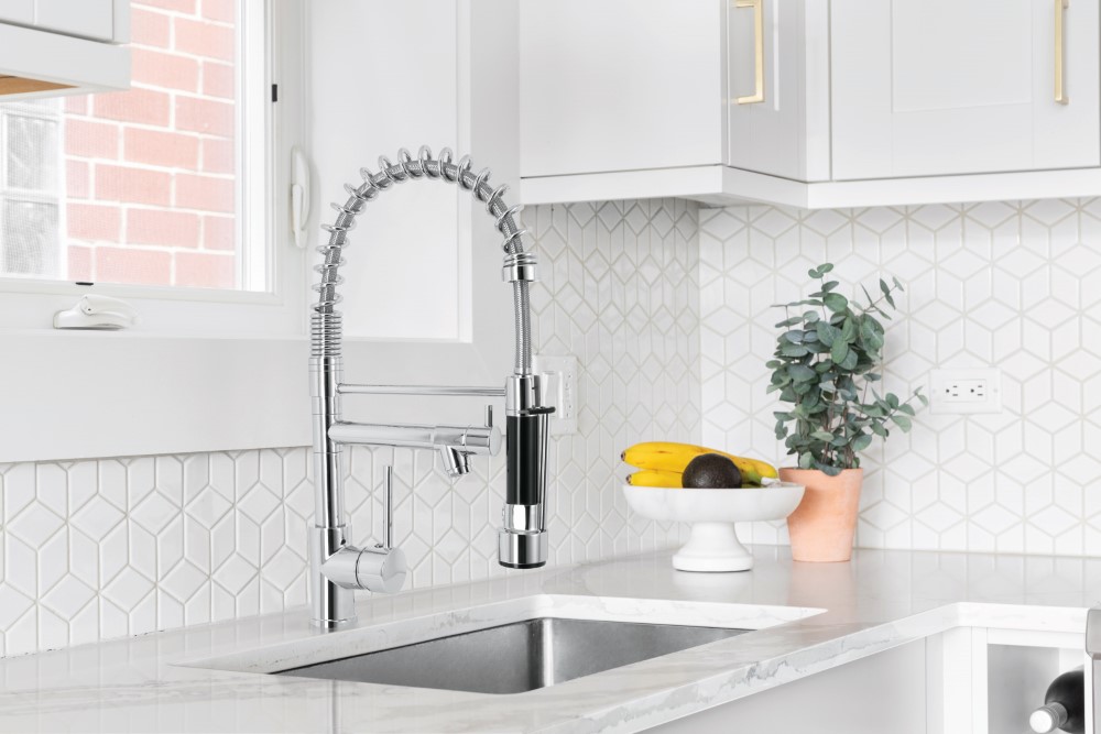 MONOMANDO DOBLE SALIDA FREGADERO CROMO