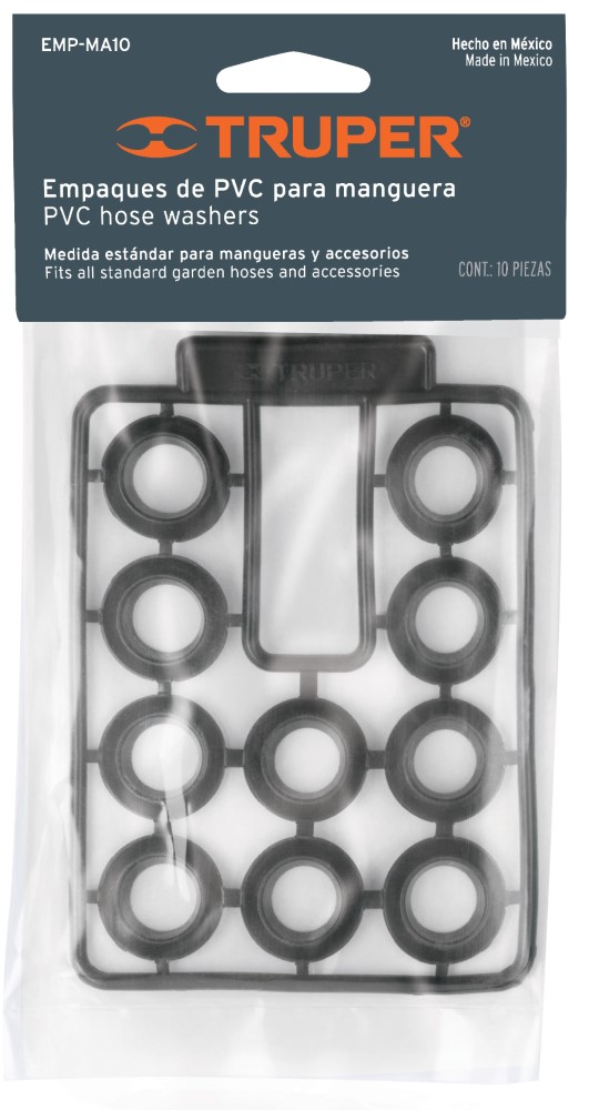 EMPAQUES 10PZ HULE MANGUERA 10381 TRUPER