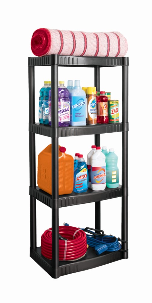 ESTANTE PLASTICO 4 REPISAS PRETUL 25075
