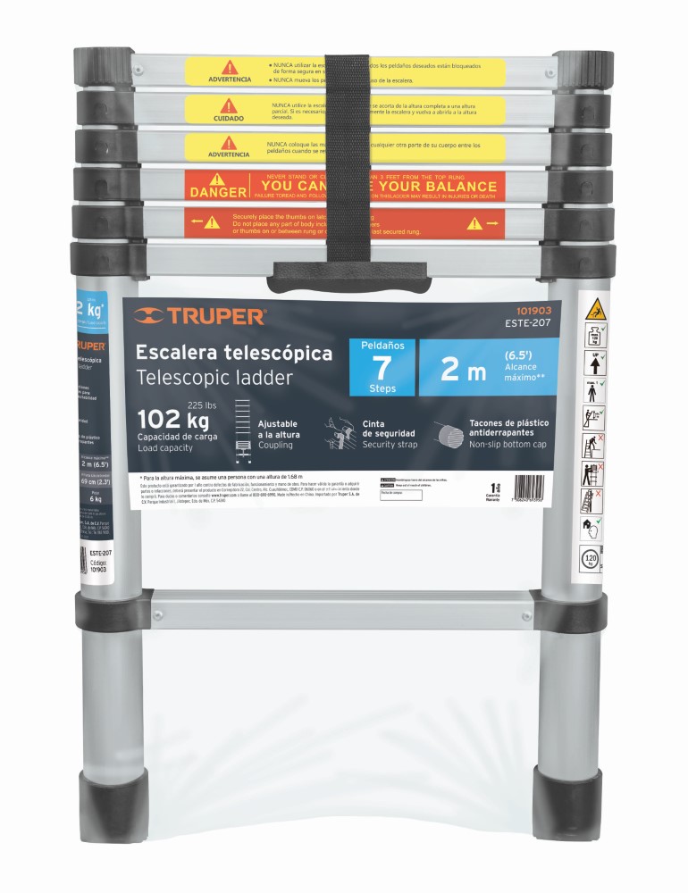 ESCALERA TELESCOPICA 7 PELD TIPO II 175K