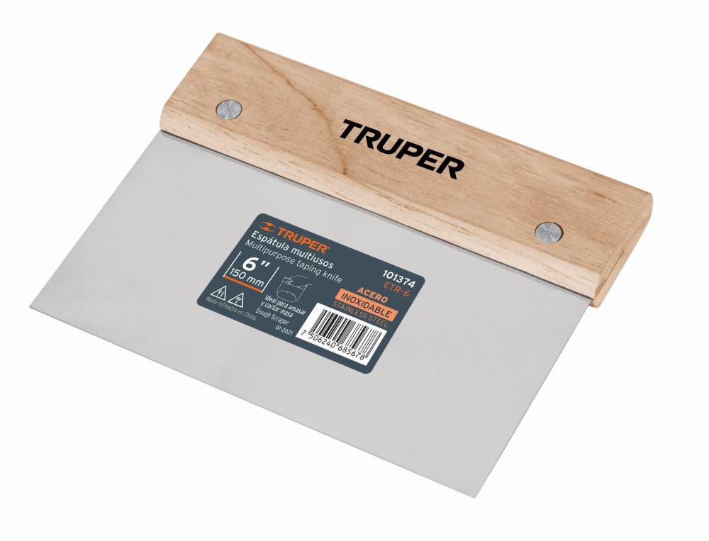 ESPATULA RECTANG ACERO INOX 6