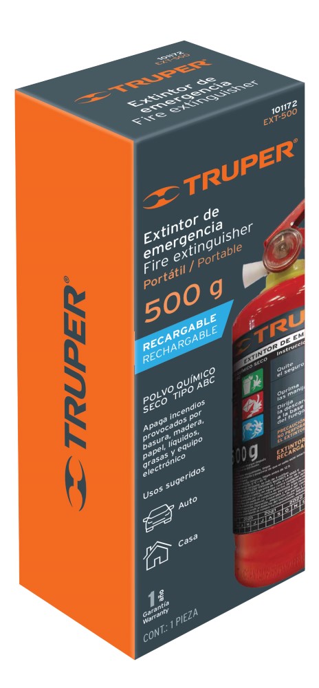 EXTINTOR PORTATIL RECA 0.5KG POLVO ABC