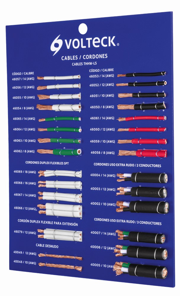EXHIBIDOR VOLTECK DE CABLES Y CORDONES