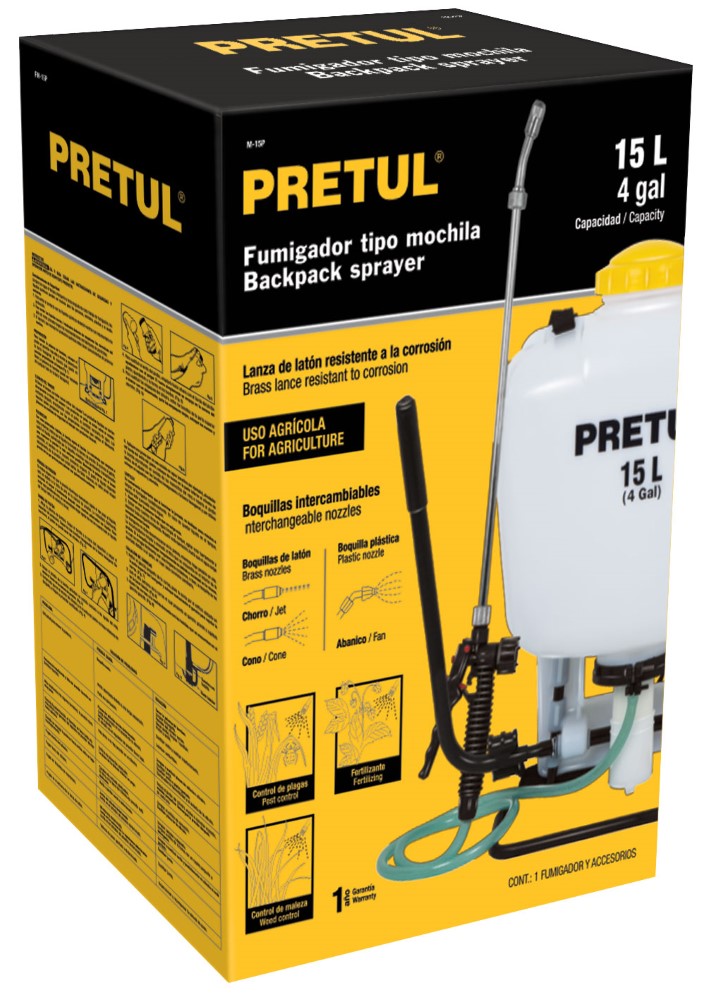 FUMIGADOR MOCHILA 15 LTS PRETUL