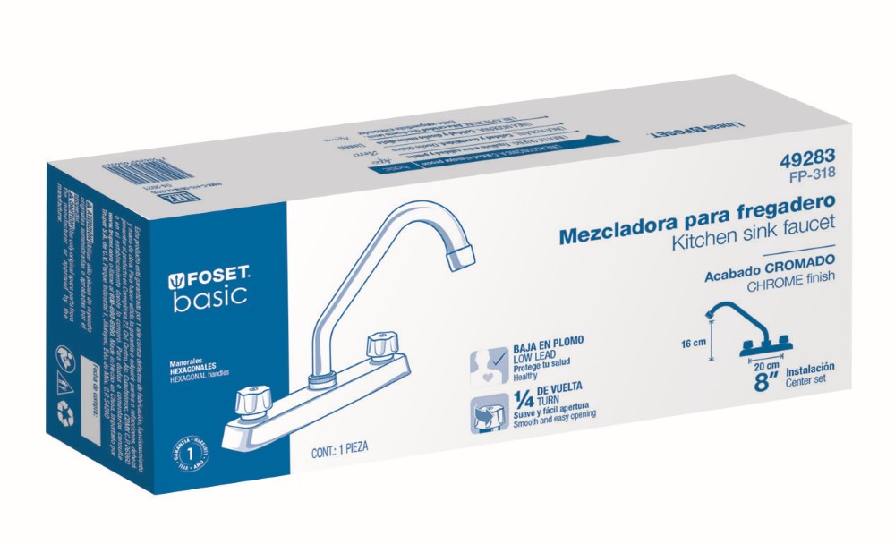 MEZCLADORA FREGADERO ABS TRAD BASIC