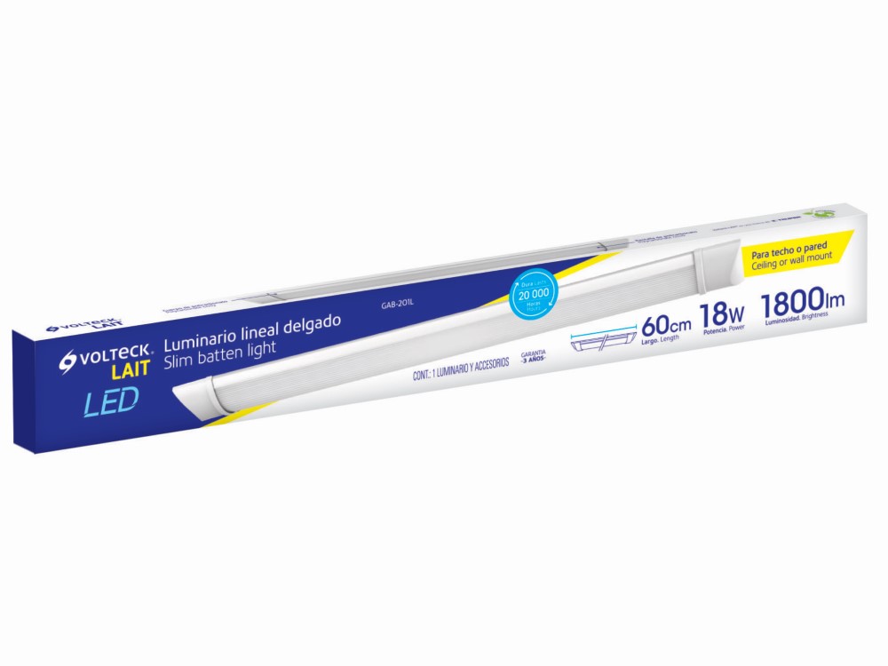 LUMINARIO GABINETE PLANO 20W LED