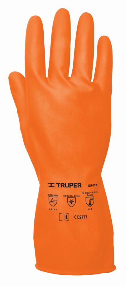 GUANTES LATEX GDE NARANJA TRUPER