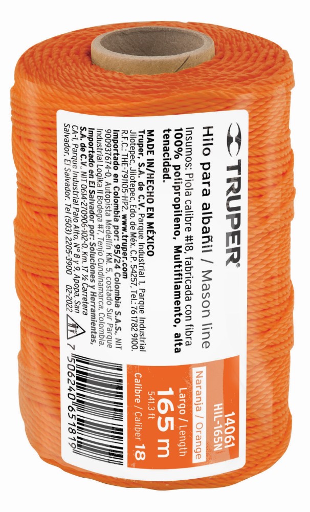 HILO ALBAÑIL 165 M NARANJA 14061