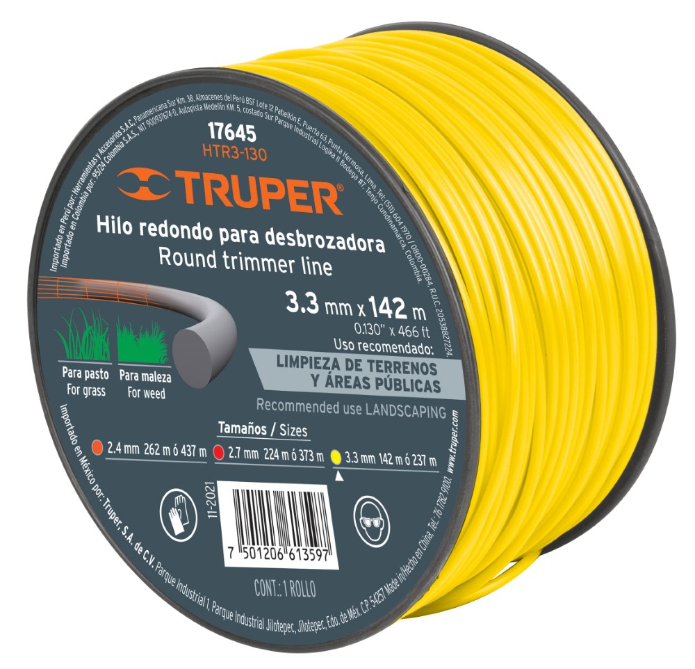HILO DESBROZADORA 142M 3.3MM AMARILLO
