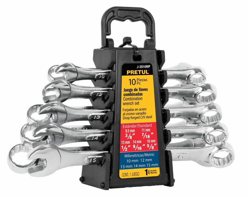 JUEGO 10 LLAVES COMBINADAS MIXTAS PRETUL