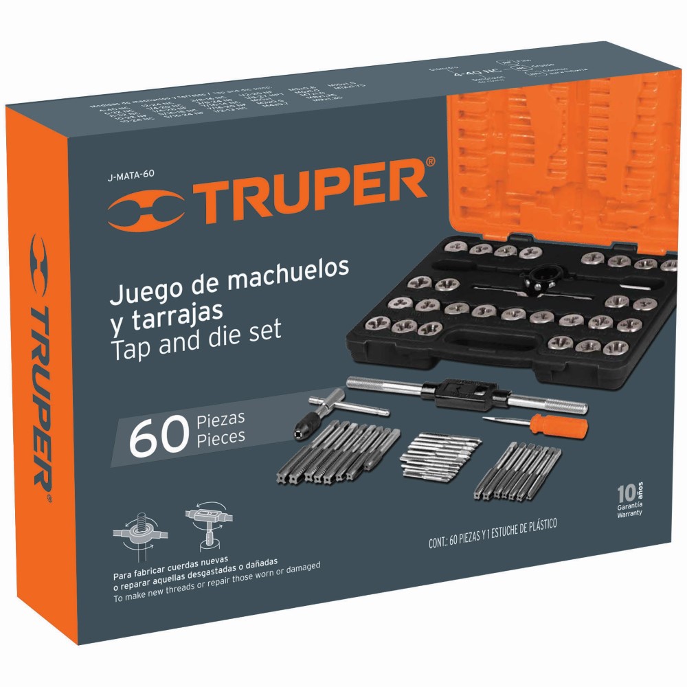 JUEGO MACHUELOS Y TARRAJAS 60 PZ