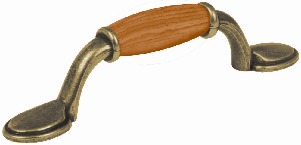 JALADERA LATON ANTIGUO CON INSERTO ZINC