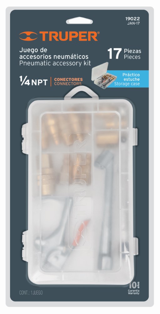 JUEGO 17PZ COMPRESOR AIRE 19022 TRUPER
