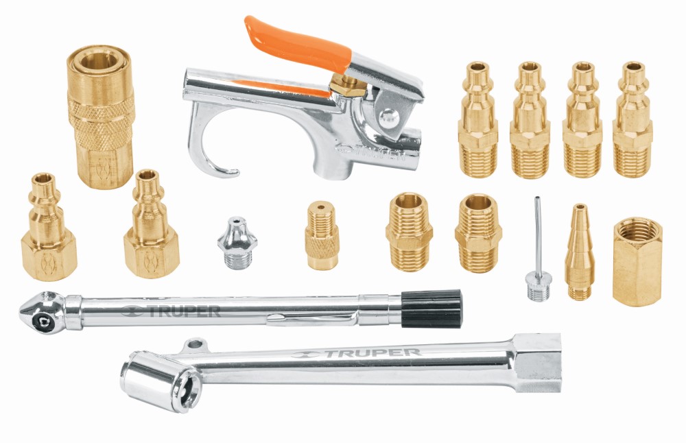 JUEGO 17PZ COMPRESOR AIRE 19022 TRUPER