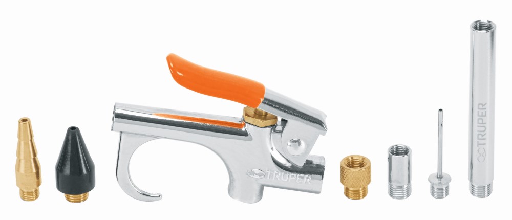 JUEGO PISTOLA 6 BOQUILLAS COMPRESOR AIRE