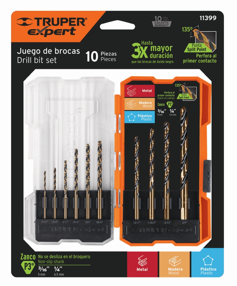 JUEGO 10 BROCAS ALTA VELOCIDAD 11399