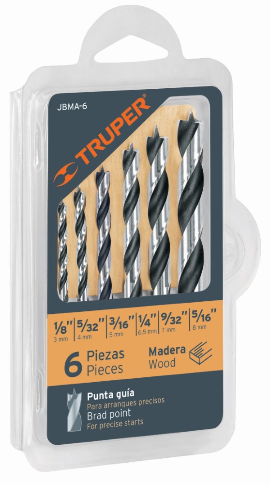 JUEGO 6 BROCAS MADERA 11337 TRUPER