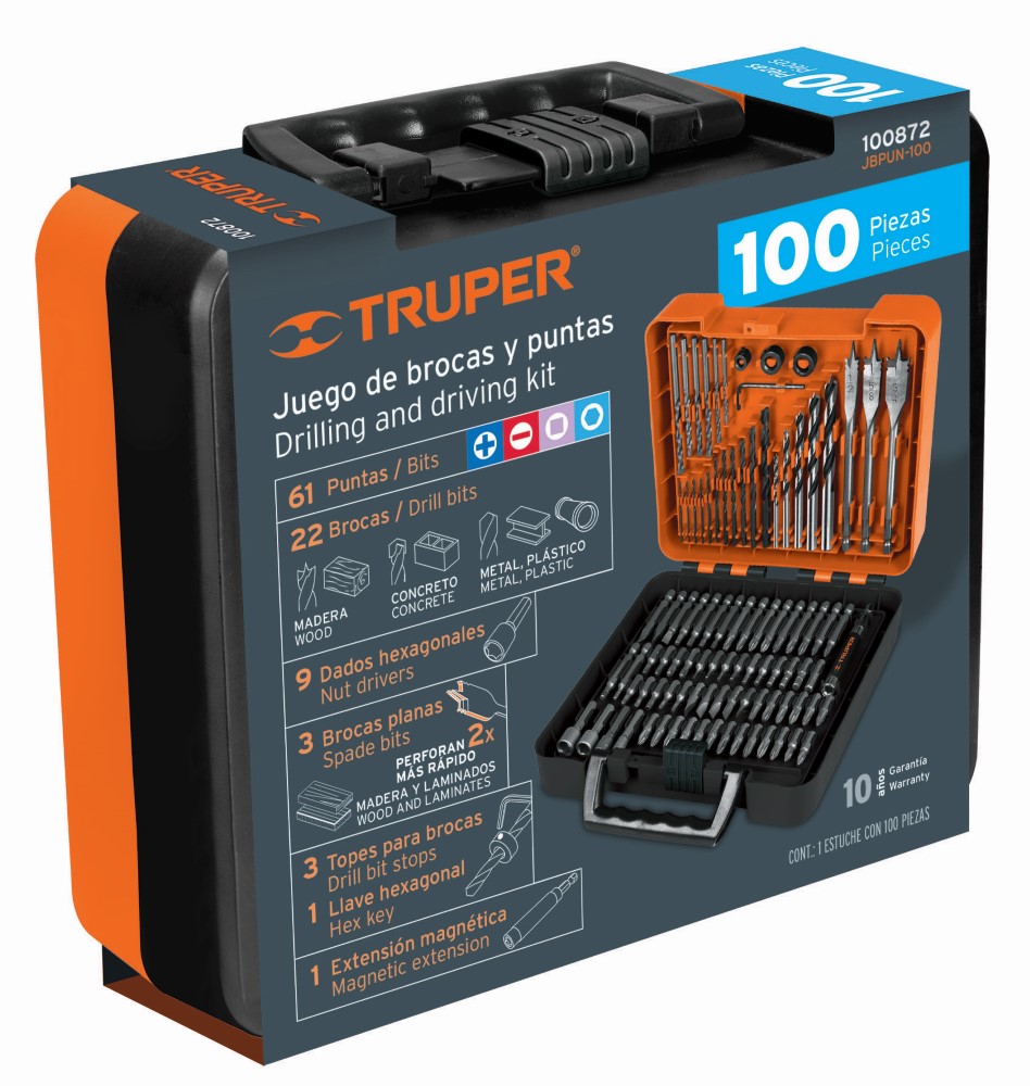 JGO 100 BROCAS Y PUNTAS ESTUCHE PLAST