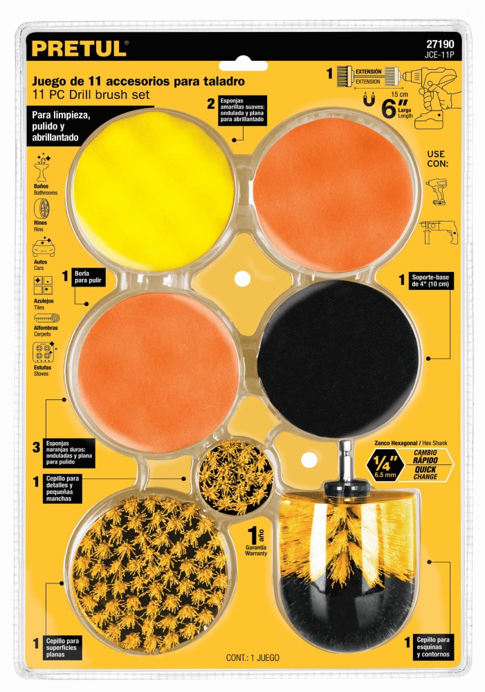 JGO 11 ACCES LIMPIEZA Y PULIDO P/TALADRO