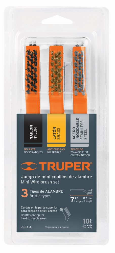 JUEGO 3 MINI CEPILLO ALAMBRE JCEA-3 TRUP